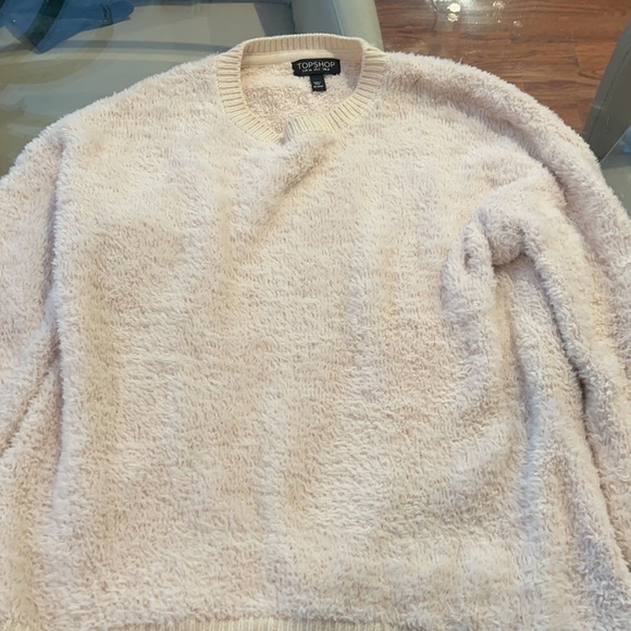 Top-shop soft crewneck white sweater 2 - Picture 3 of 4